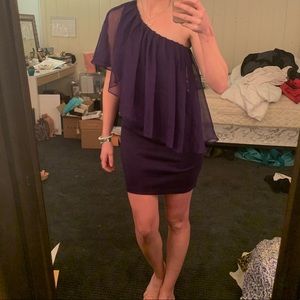 XXII Purple one Shoulder mini dress